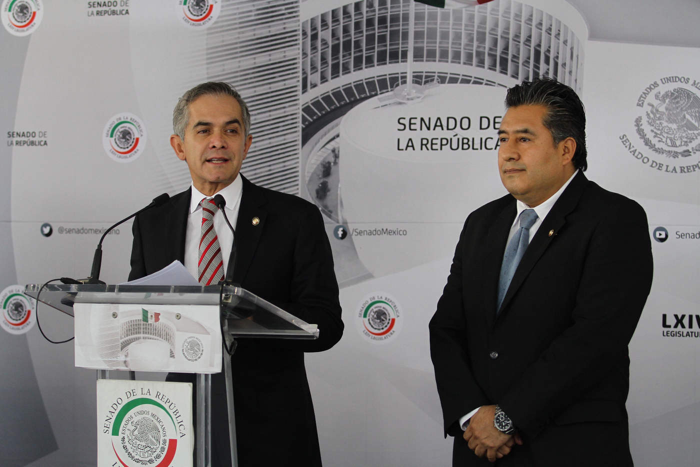 El senador Miguel Ángel Mancera Espinosa (PRD), ex jefe de Gobierno de la Ciudad de México, afirmó que 'no hay delitos desaparecidos', en su gestión. (ARCHIVO)