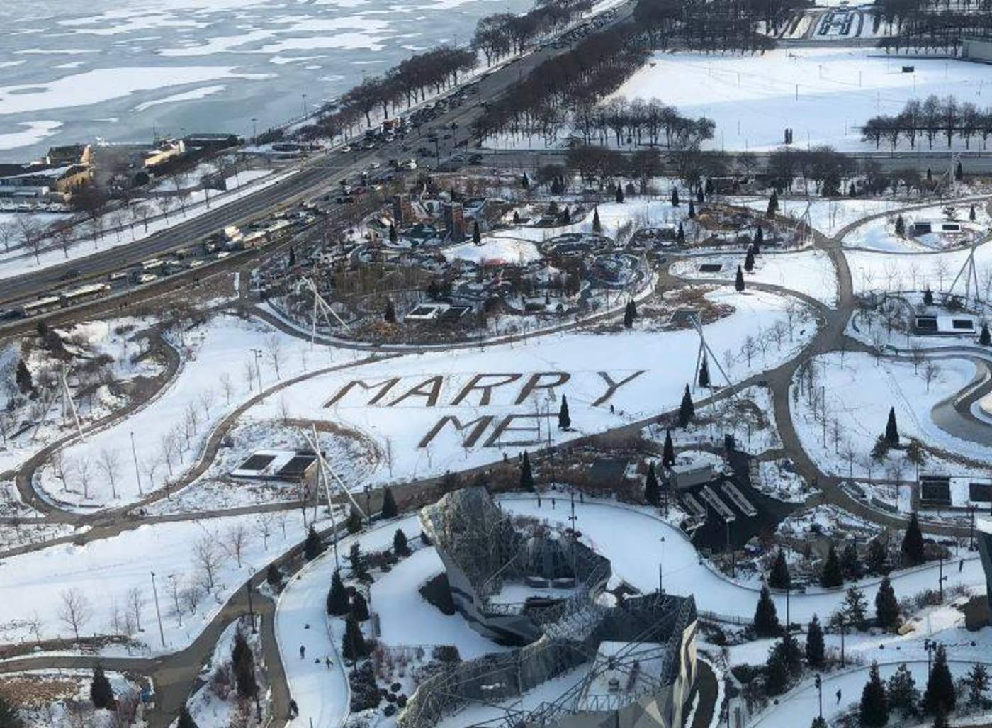 La propuesta apareció en un parque de Chicago. (INTERNET)