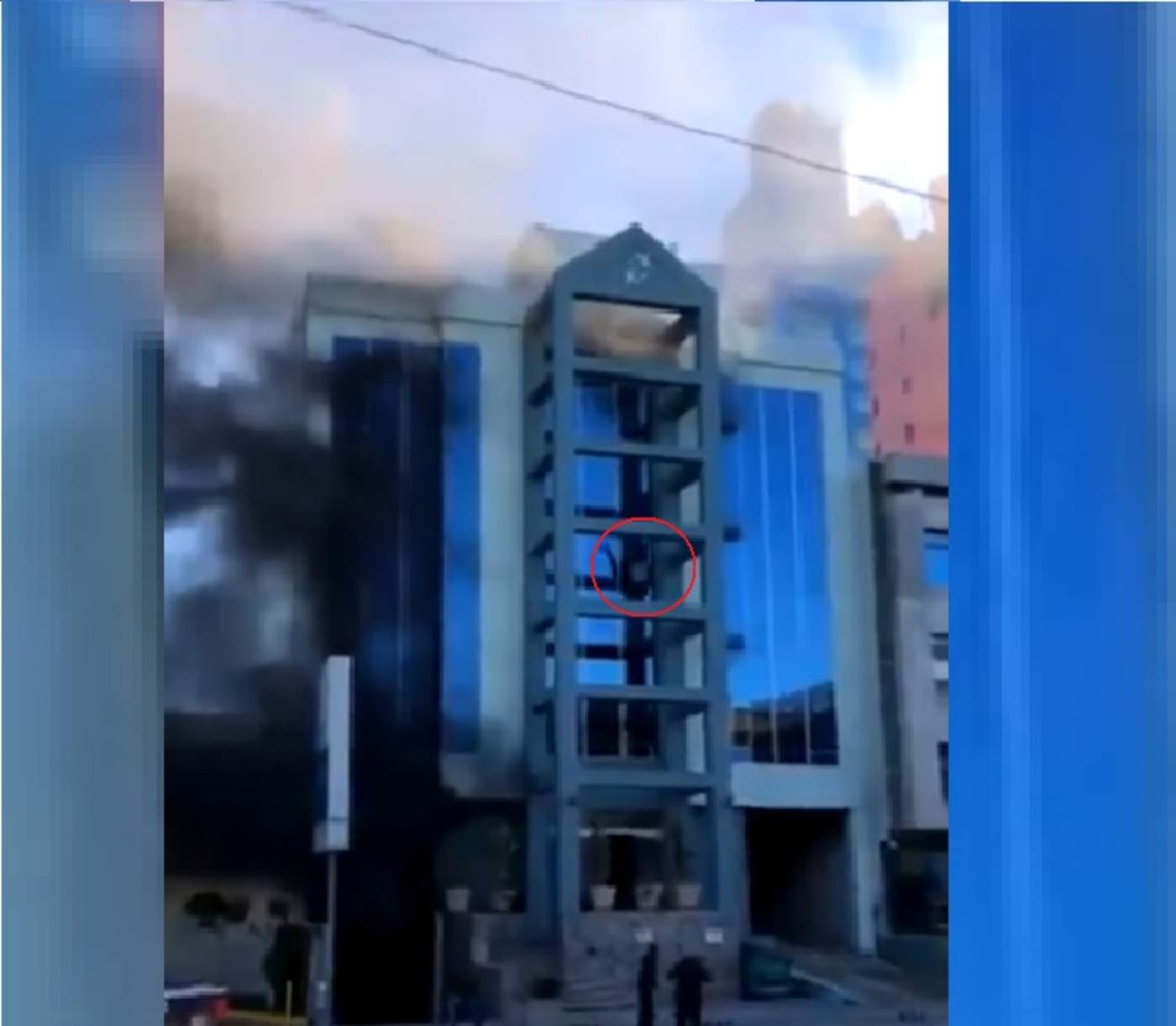El incendio se originó debido a un vehículo en llamas que se encontraba en el sótano del hospital (INTERNET)   