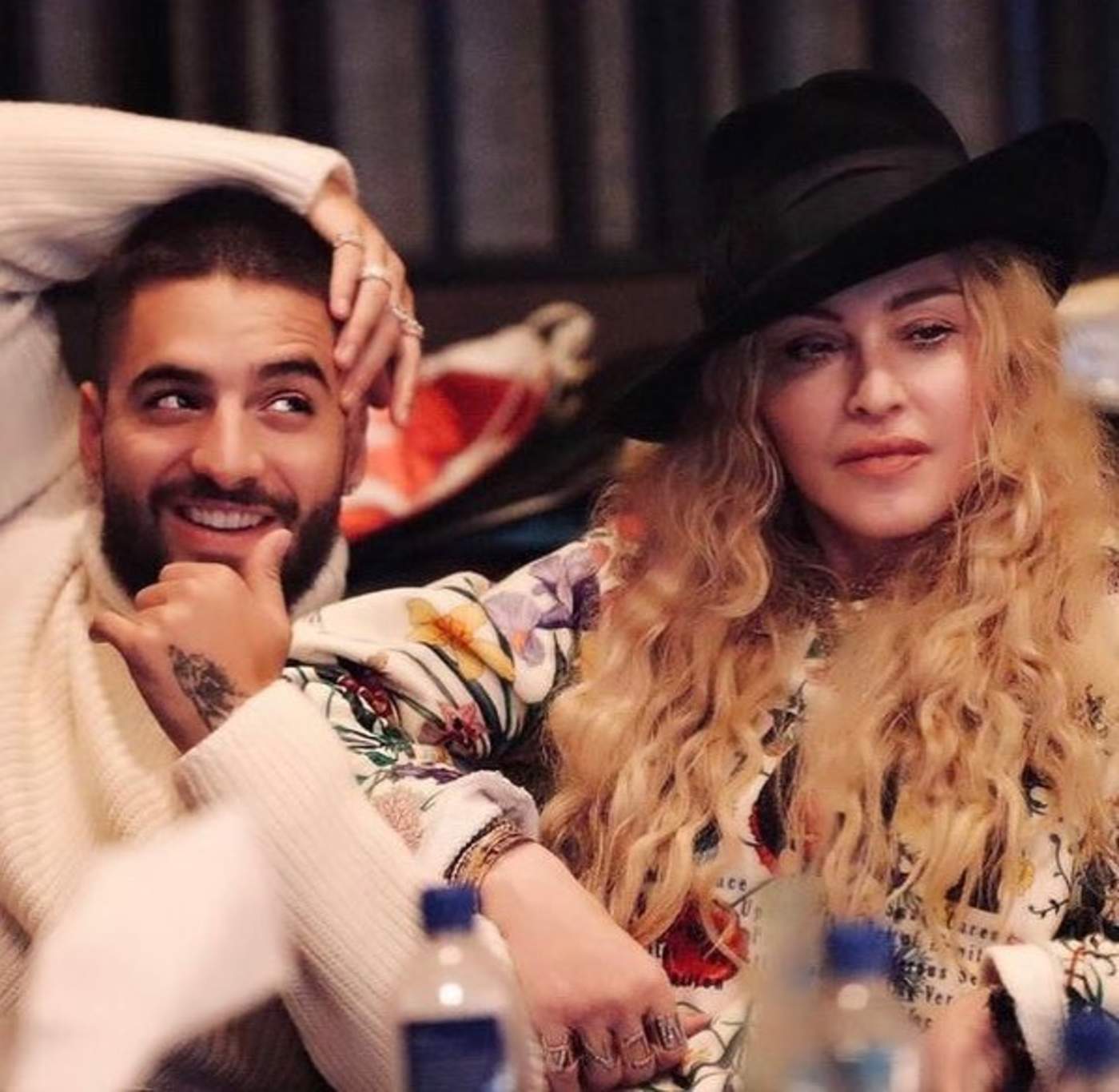En el estudio. Madonna une su voz a la de Maluma, por el momento se desconoce qué ritmo tendrá el tema. (ESPECIAL)