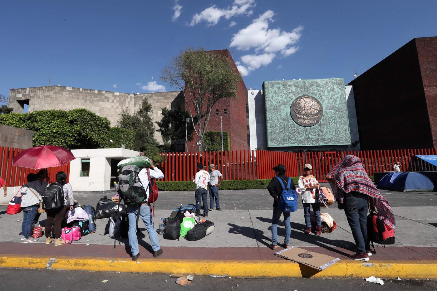 Los profesores, provenientes principalmente de Oaxaca, exigen la abrogación de la reforma educativa aprobada en 2013. (EL UNIVERSAL)