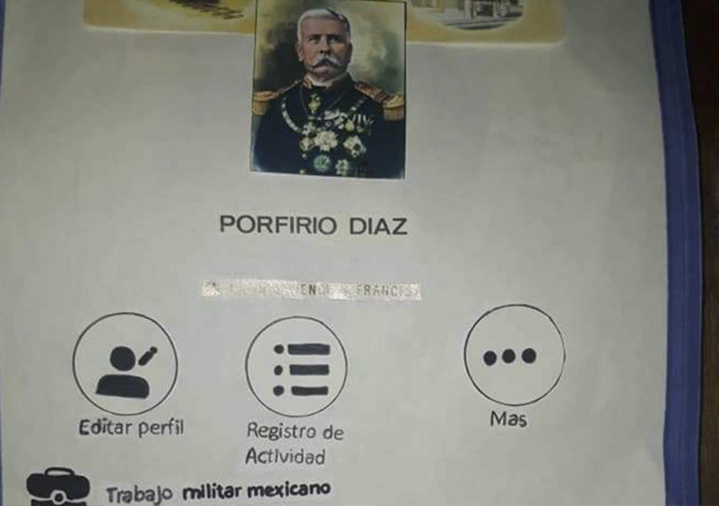 Tarea de Porfirio Díaz conquista redes sociales