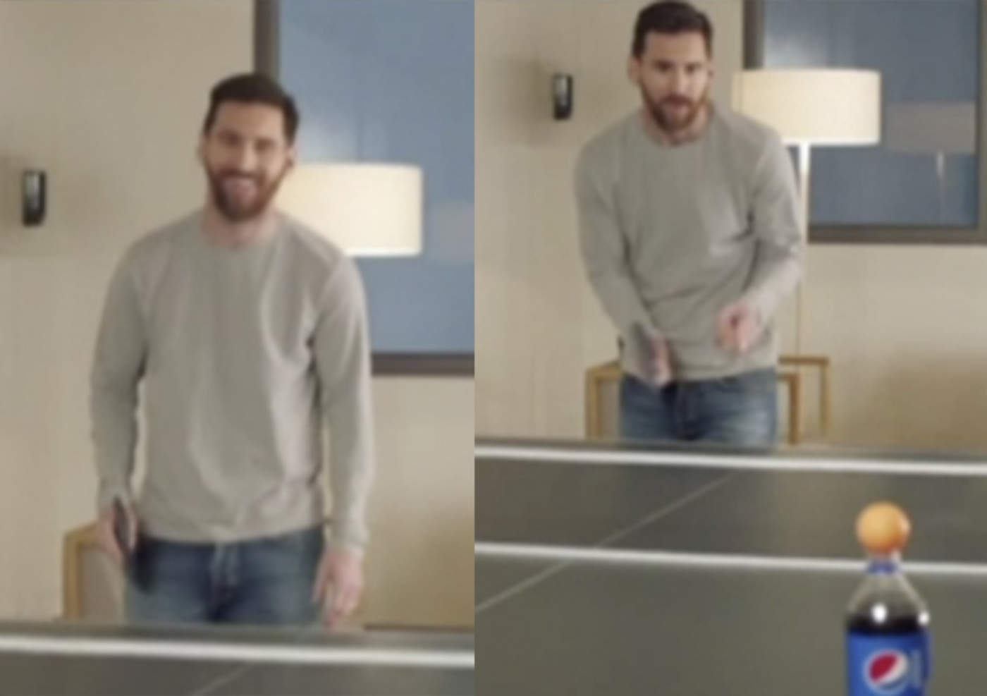 Lio Messi, un 'crack' para el ping pong también