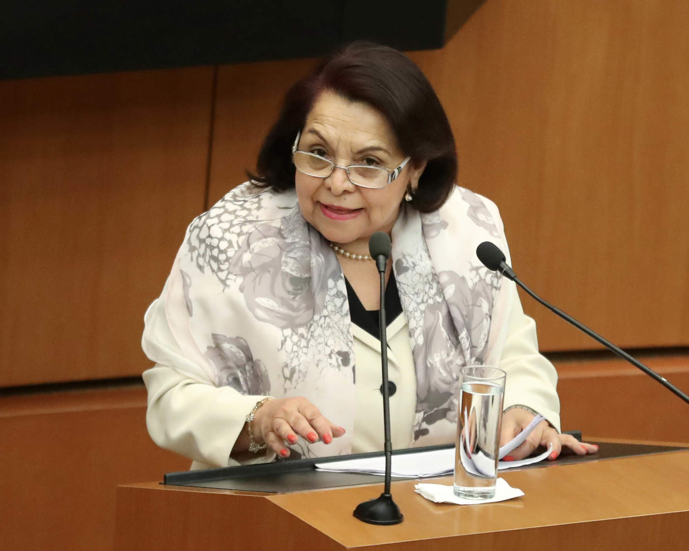 En la imagen, una de las candidatas a ocupar el cargo de ministro en la Suprema Corte de Justica de la Nación, la magistrada Celia Maya García. (ARCHIVO)