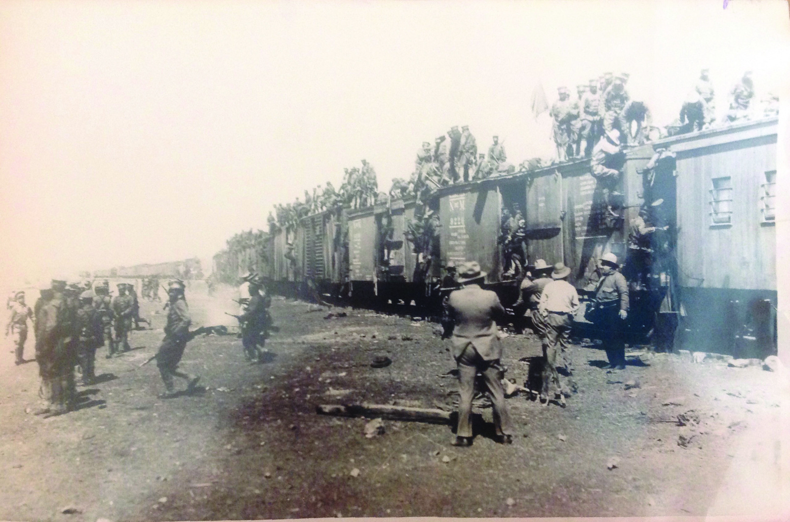 La Tropa en el ferrocarril. Marzo de 1929.

