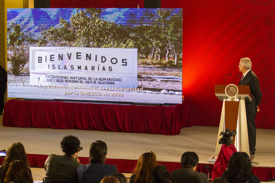 En el marco de sus 100 días de gobierno, el presidente de la república, Andrés Manuel López Obrador, anunció en el Palacio Nacional el cierre del penal de las Islas Marías . (ARCHIVO)