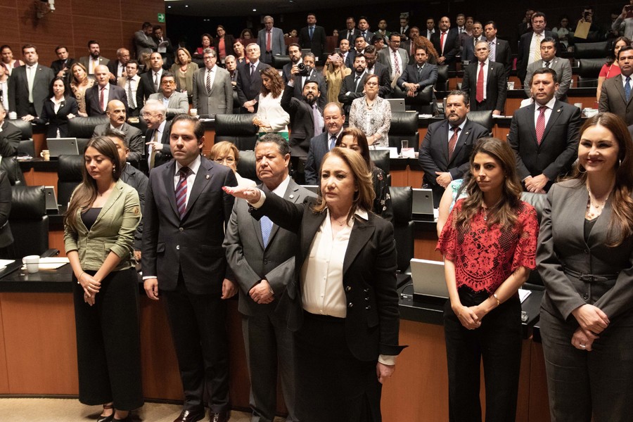 Yasmín Esquivel Mossa rindió protesta como nueva ministra de la Suprema Corte de Justicia. (EL UNIVERSAL)