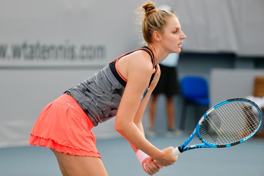 La tenista checa Kristyna Pliskova se impuso ayer en Zapopan.