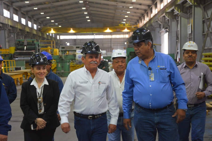 El alcalde de Frontera recorrió la industria Nacional de Acero, invitado por directivos de la factoría. (EL SIGLO COAHUILA)