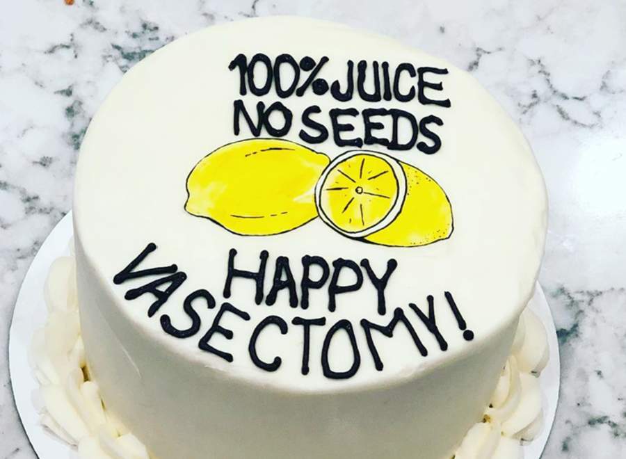 El pastel que se hizo viral porque la celebración era una vasectomía