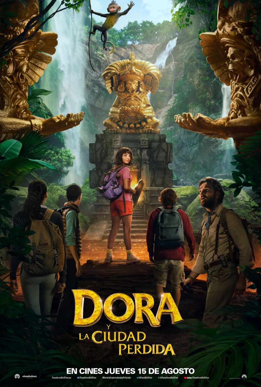 Aventuras. Desvelan el primer póster oficial de la cinta Dora y la ciudad perdida, que llegará a las pantallas de cine en agosto. (ESPECIAL)