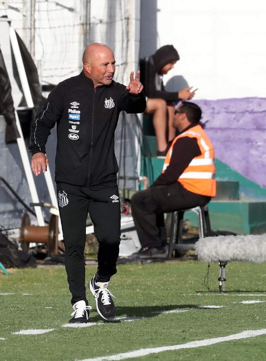 El director técnico de Santos, Jorge Sampaoli.