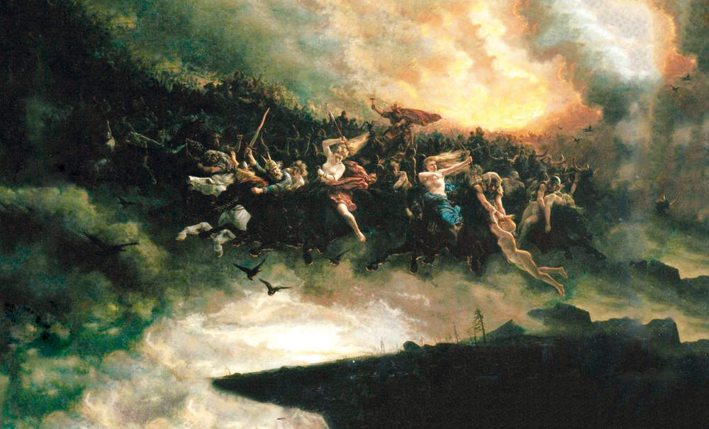 Aasgaardreien, pintura de Peter Nicolai Arbo. Wagner se basó en la mitología nórdica para El Anillo del Nibelungo, una de sus más grandes obras. Foto: Galería Nacional de Noruega