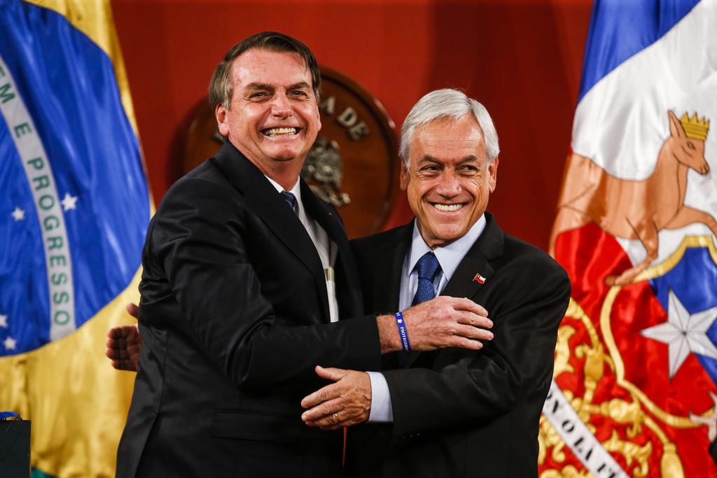El presidente de Chile, Sebastián Piñera, recibió a Jair Bolsonaro.