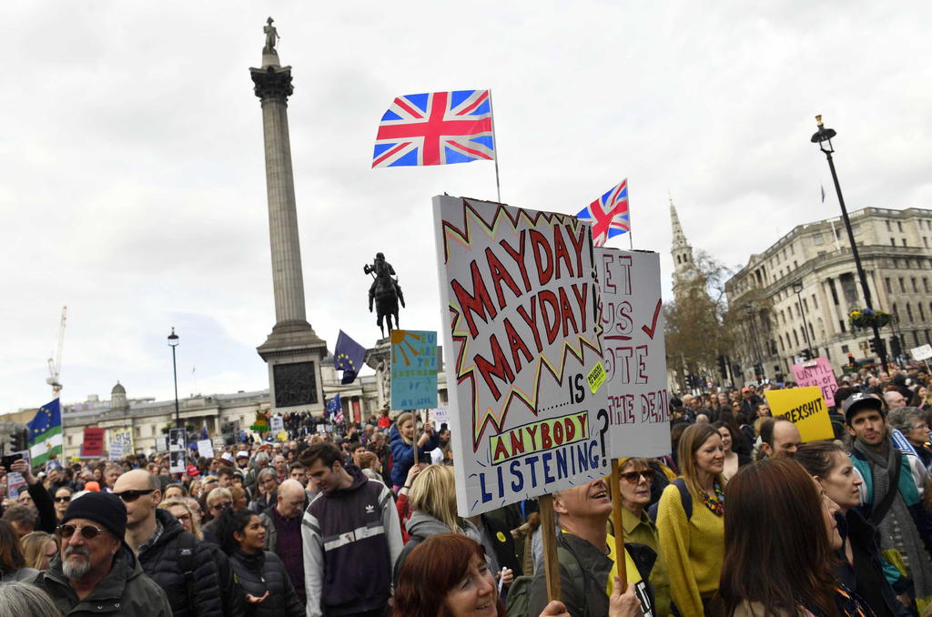 Este sábado un millón de personas salieron a manifestarse por
las calles de Londres para reclamar la celebración de un segundo plebiscito. (EFE)