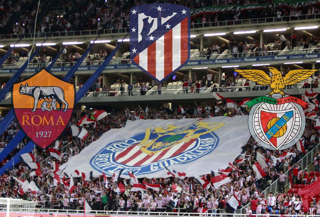 AS Roma, Atlético de Madrid y Benfica, serán los rivales del cuadro jalisciense en la próxima International Champions Cup. (Especial)