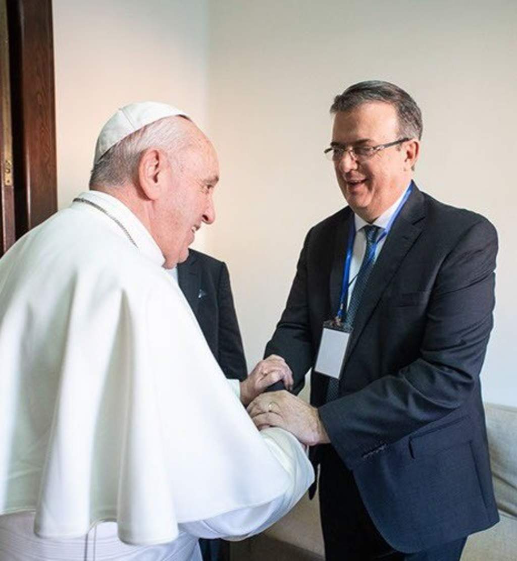 Ebrard informó que se reunió con el Papa en el Vaticano. (TWITTER) 