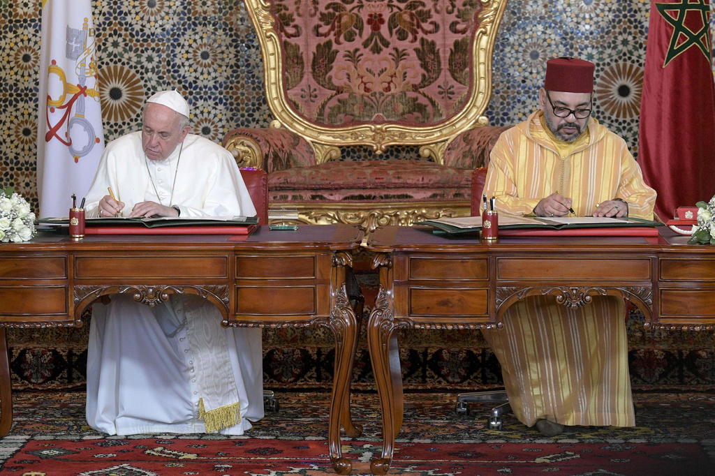 Papa Francisco se reunió con el rey marroquí Mohammed VI.