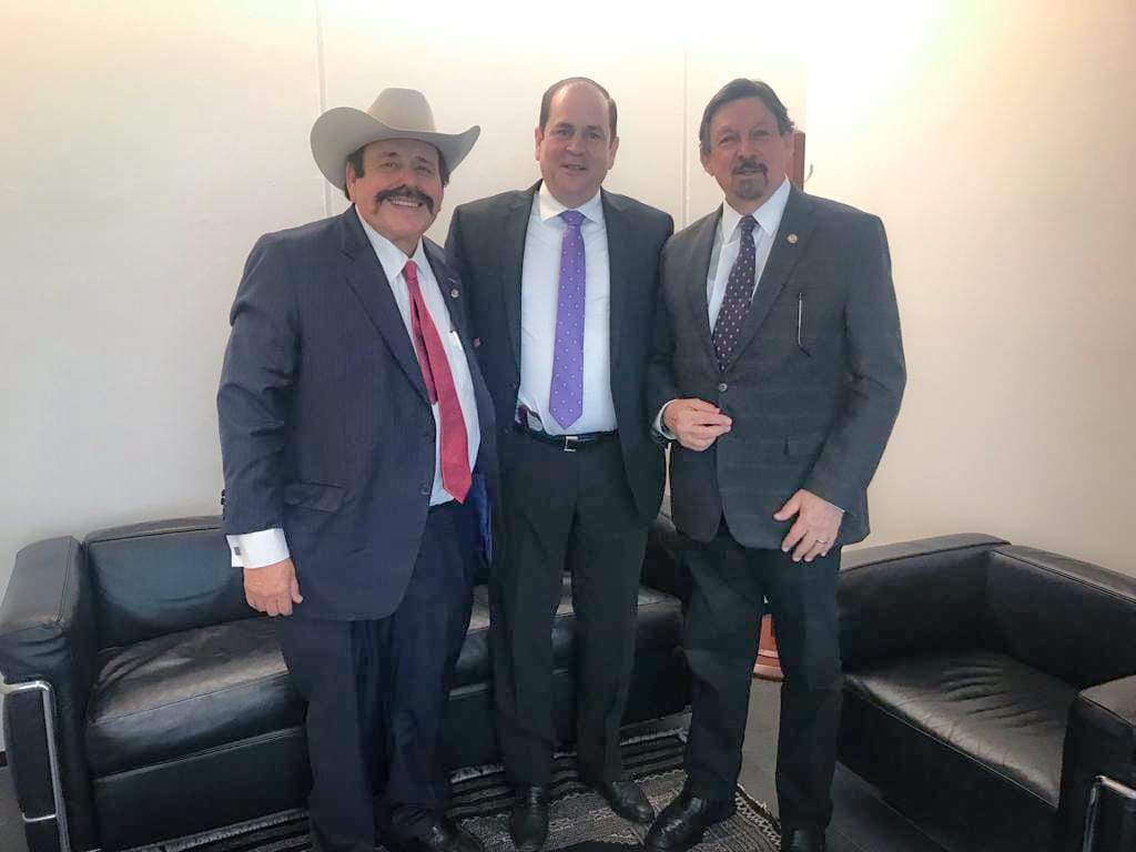 El encuentro se registró en las instalaciones del senador de la República en la Ciudad de México, en donde Bres Garza fue apoyado por Armando Guadiana Tijerina, senador de la República. 