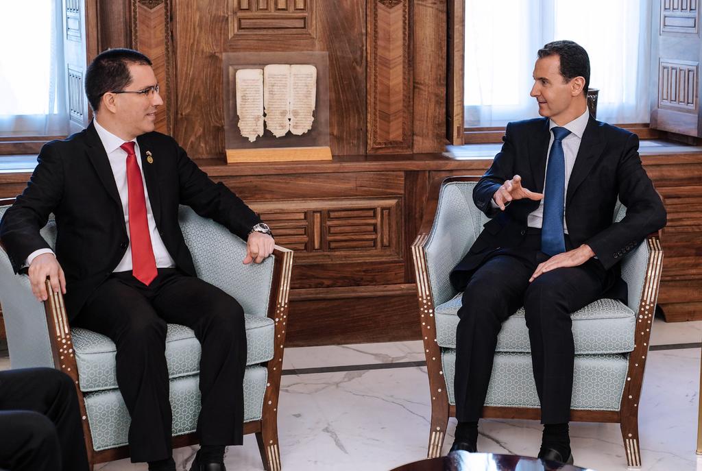 El presidente Bachar al Asad recibió al canciller Jorge Arreaza. (EFE)