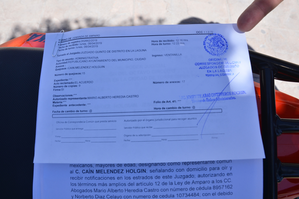 El documento tiene el sello de recibido por las autoridades del Poder Judicial de la Federación. (FERNANDO COMPEÁN)