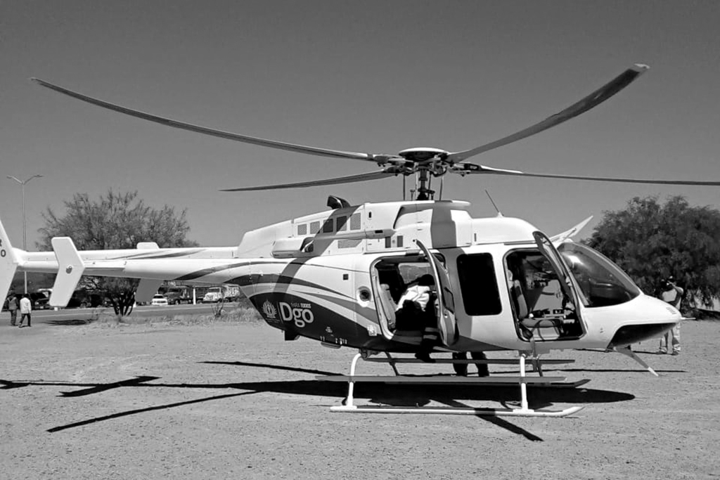 El herido fue trasladado hasta el Hospital General 450 en un helicóptero del gobierno del estado.