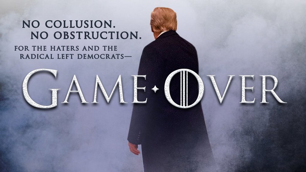 Trump divulgó su tuit como un montaje que imitaba la estética -incluida la tipografía- de la popular serie de HBO. (TWITTER/@realDonaldTrump)