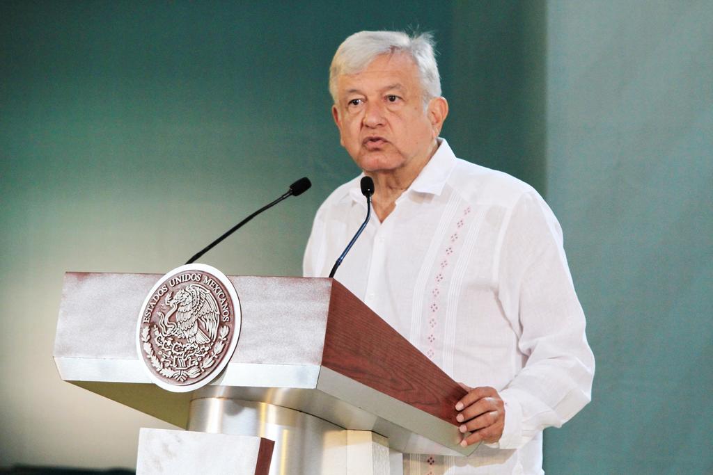 El presidente dio su conferencia matutina de este lunes desde Veracruz. (NOTIMEX) 
