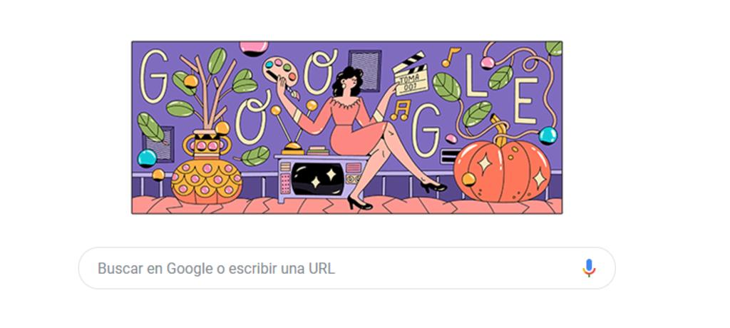 El Doodle de este domingo está dedicado a la actriz Evangelina Elizondo. (ESPECIAL) 