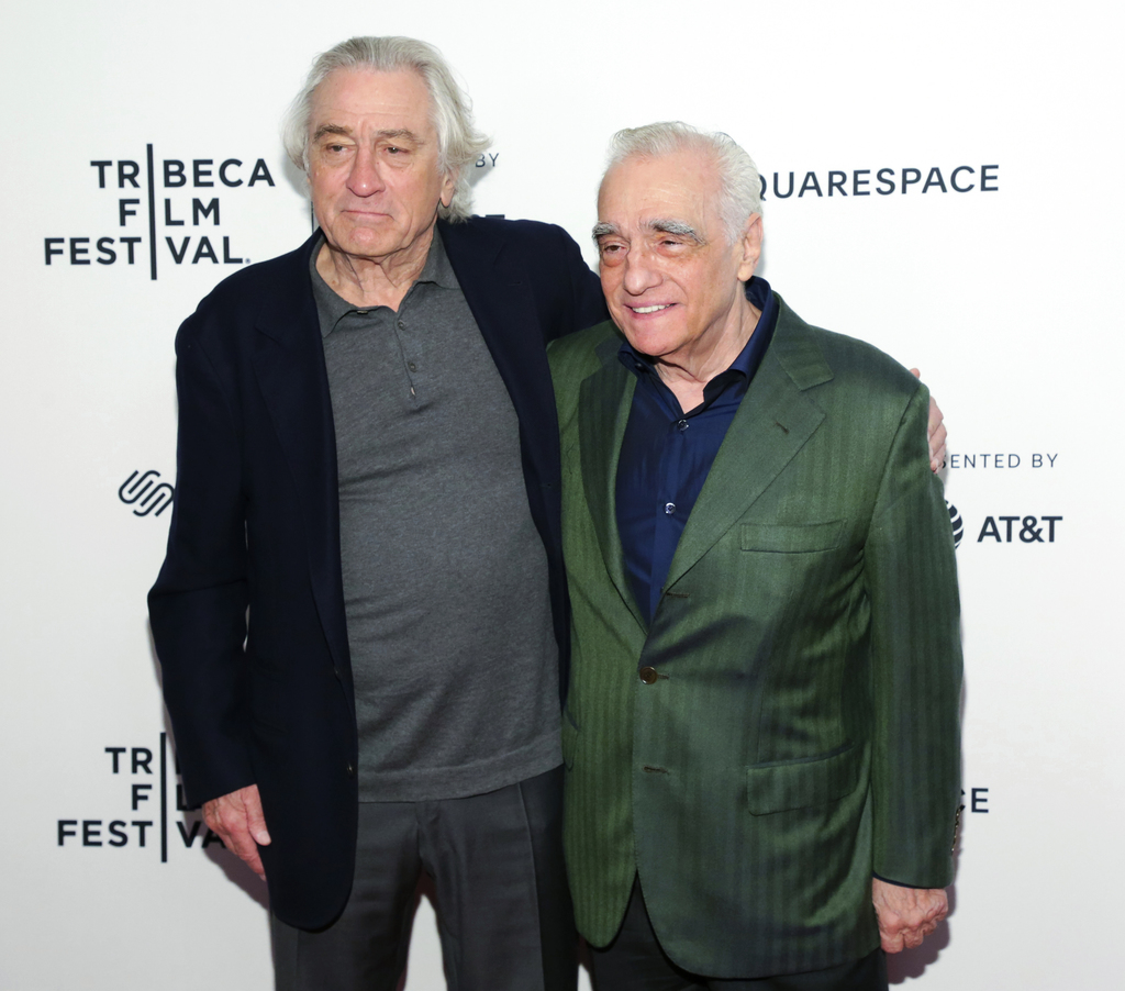 Juntos. Robert De Niro, a la izquierda, y el director Martin Scorsese llegan a la charla Tribeca Talks.