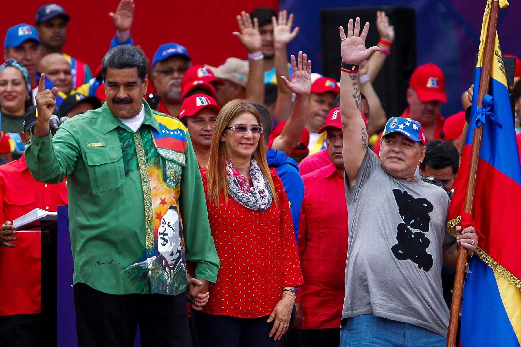 Maradona mandó un mensaje de apoyo a Nicolás Maduro, presidente de Venezuela, país que vive momentos tensos por un intento de golpe de estado.
