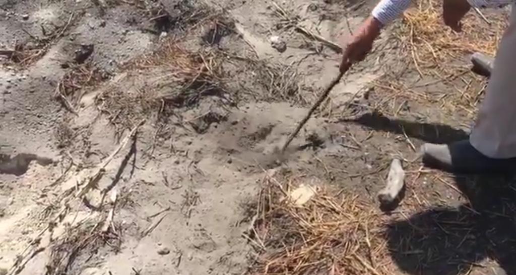 Residentes de las comunidades de Santa Catarina Ayotzingo y San Juan Tezompa se alarmaron porque una extensión de casi 500 metros cuadrados de tierras fértiles se quemó y emanaba del suelo vapor extremadamente caliente. (ESPECIAL)