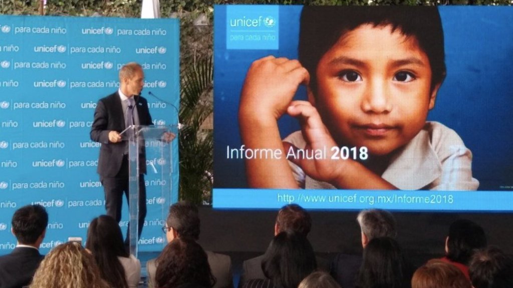 La Unicef presentó el Informe 2018: Avances y desafíos para la niñez y la adolescencia en México. (TWITTER)