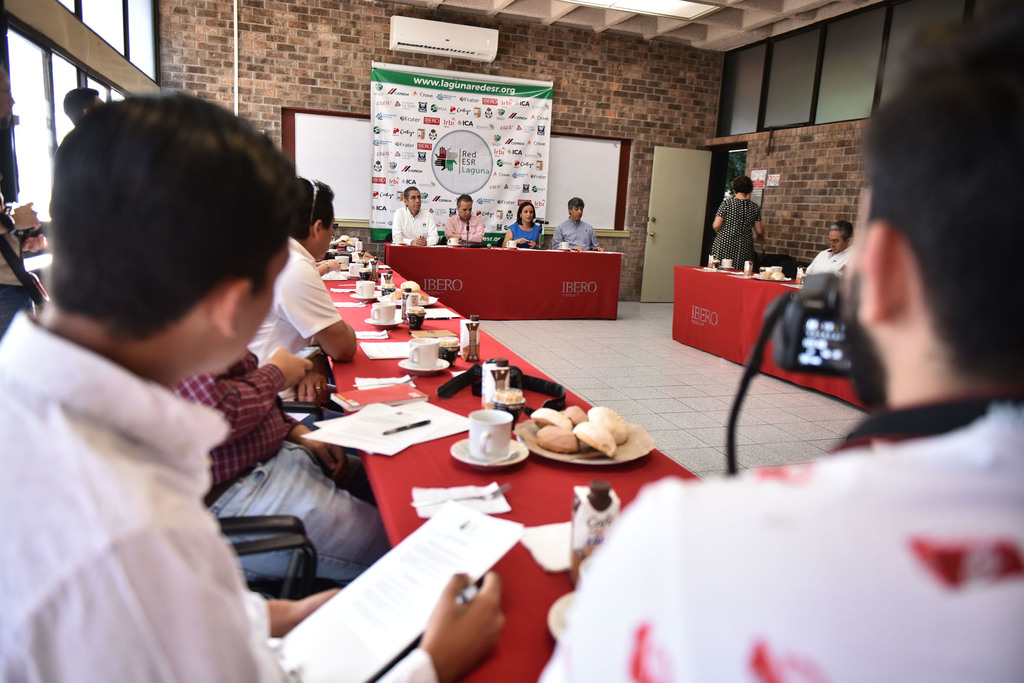 En rueda de prensa se dieron a conocer las actividades de la Red ESR Laguna, de enero a abril de este año. (EL SIGLO DE TORREÓN)