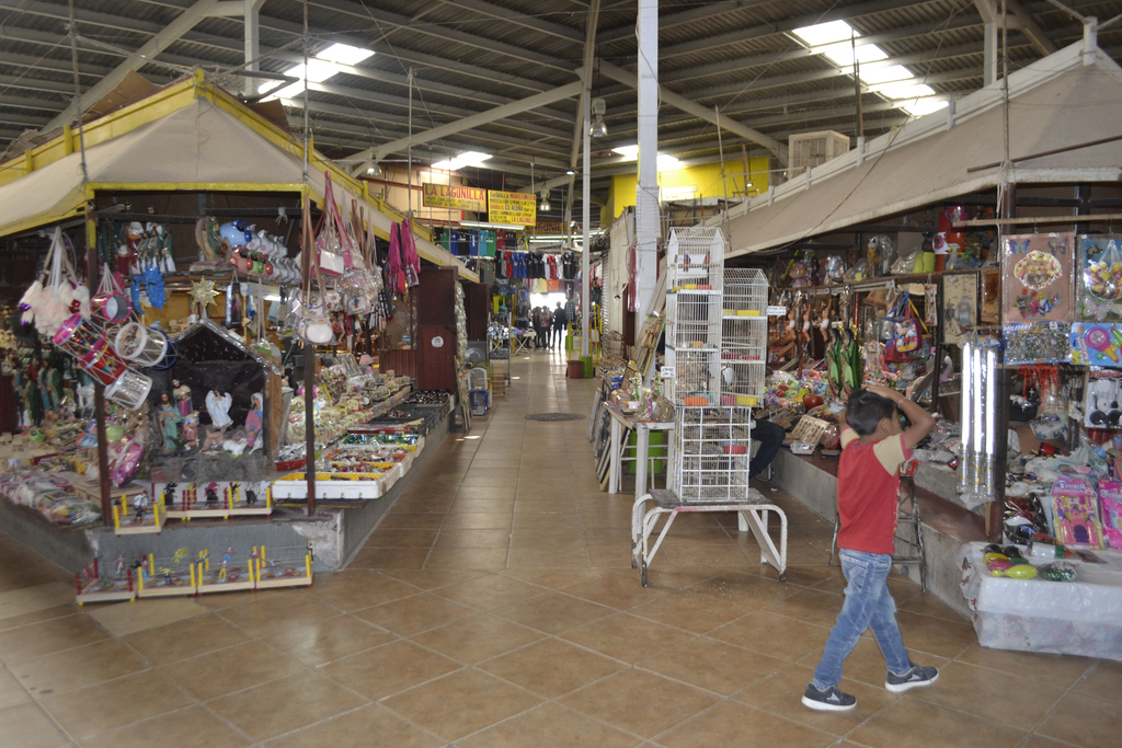 Comerciantes del mercado Benito Juárez de San Pedro, esperan un buen repunte durante la próxima temporada vacacional.