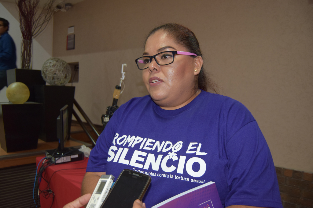 Claudia fue víctima de tortura física, psicológica y sexual, ahora es activista y vocera de la campaña Rompe el Silencio. (MARY VÁZQUEZ)