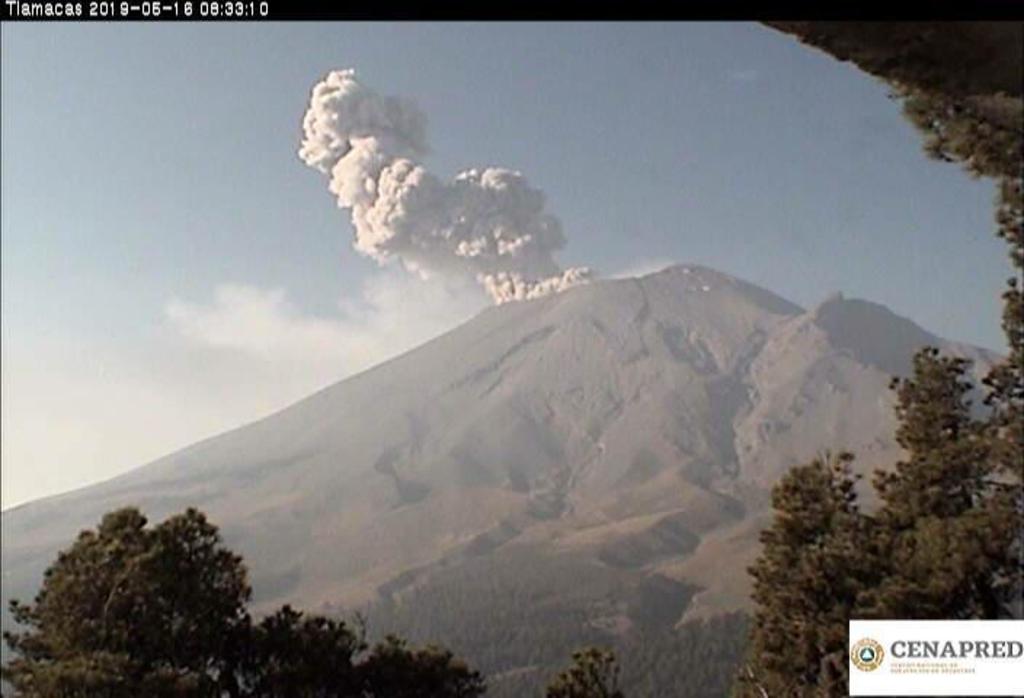 Reportan explosión en el Popocatépetl; dispersa ceniza hacia Puebla
