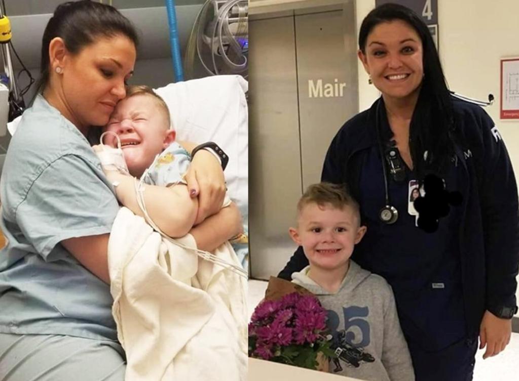 La enfermera quiso ayudar y la familia se lo agradeció compartiendo su historia para reconocer su gesto amable. (INTERNET)