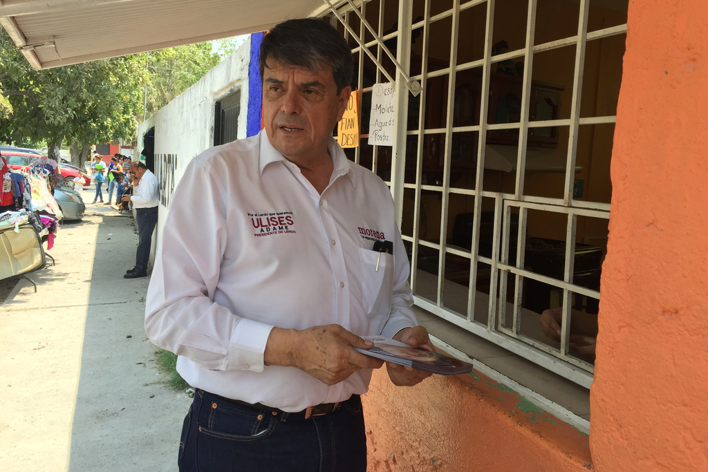 El candidato de Morena, Ulises Adame, denunció que iniciará la coacción del voto con la entrega de despensas en Lerdo. (EL SIGLO DE TORREÓN)