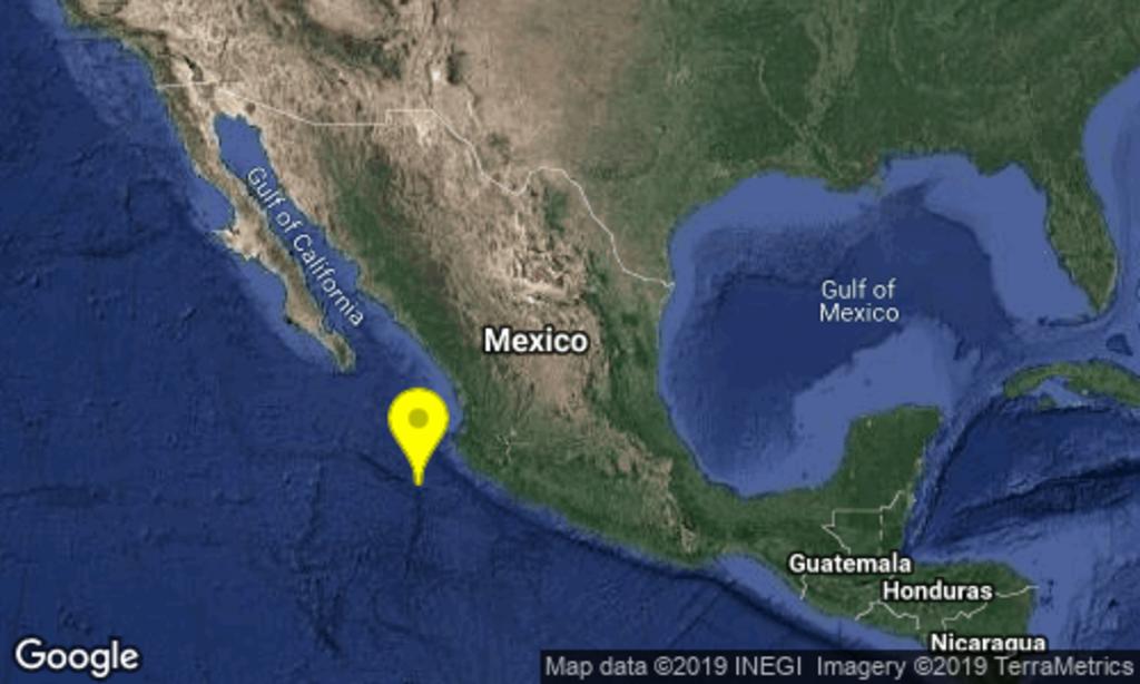 El Servicio Sismológico Nacional (SSN) informó que casí a las 7:00 horas de este viernes se registró un sismo de magnitud 5.8 en Cihuatlán, Jalisco. (TWITTER)