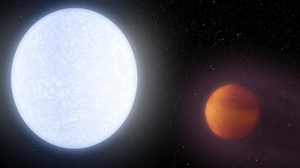 Pertenece a un nuevo grupo de exoplanetas que alcanzan temperaturas superiores a los 2,000 grados Kelvin. (NASA)
