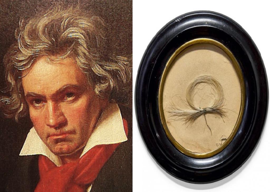 Subastan un mechón de cabello de Beethoven