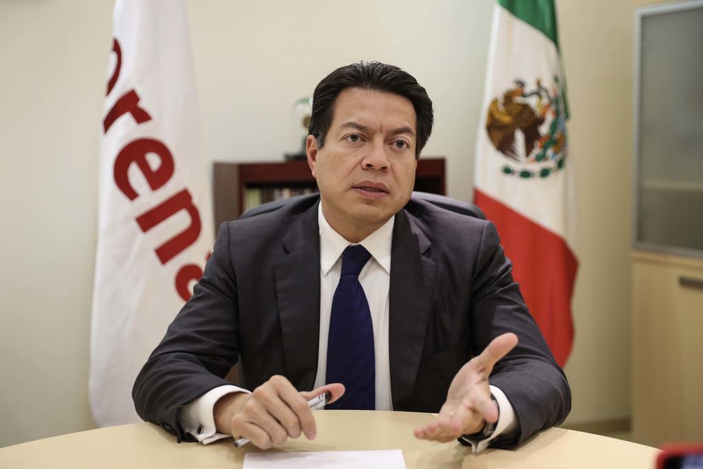 Mario Delgado, coordinador de Morena, dijo que el Presidente de la República, desde la noche del 1 de julio dijo un objetivo muy claro, dijo 'vamos a aprovechar este gran bono democrático que nos está dando la sociedad mexicana, para ir hacia una auténtica democracia'. (ARCHIVO)