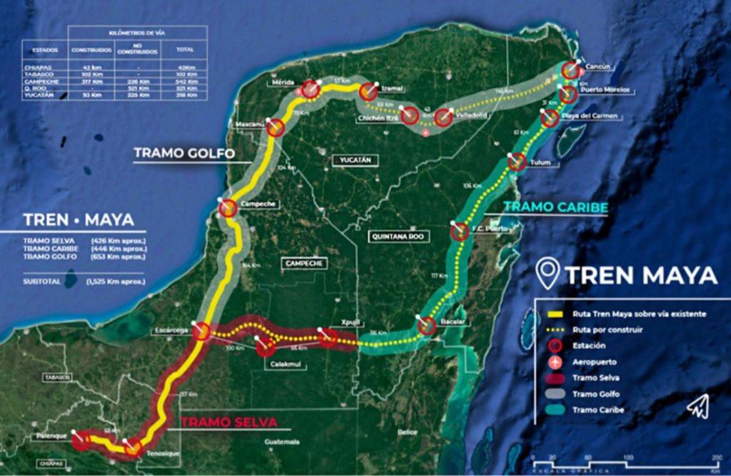 El presidente Andrés Manuel López Obrador anunció hoy en Tulum una inversión de 40 mil millones de pesos para la construcción del Tren Maya en Quintana Roo, cuya construcción, dijo, detonará el la generación de empleos. (ARCHIVO)