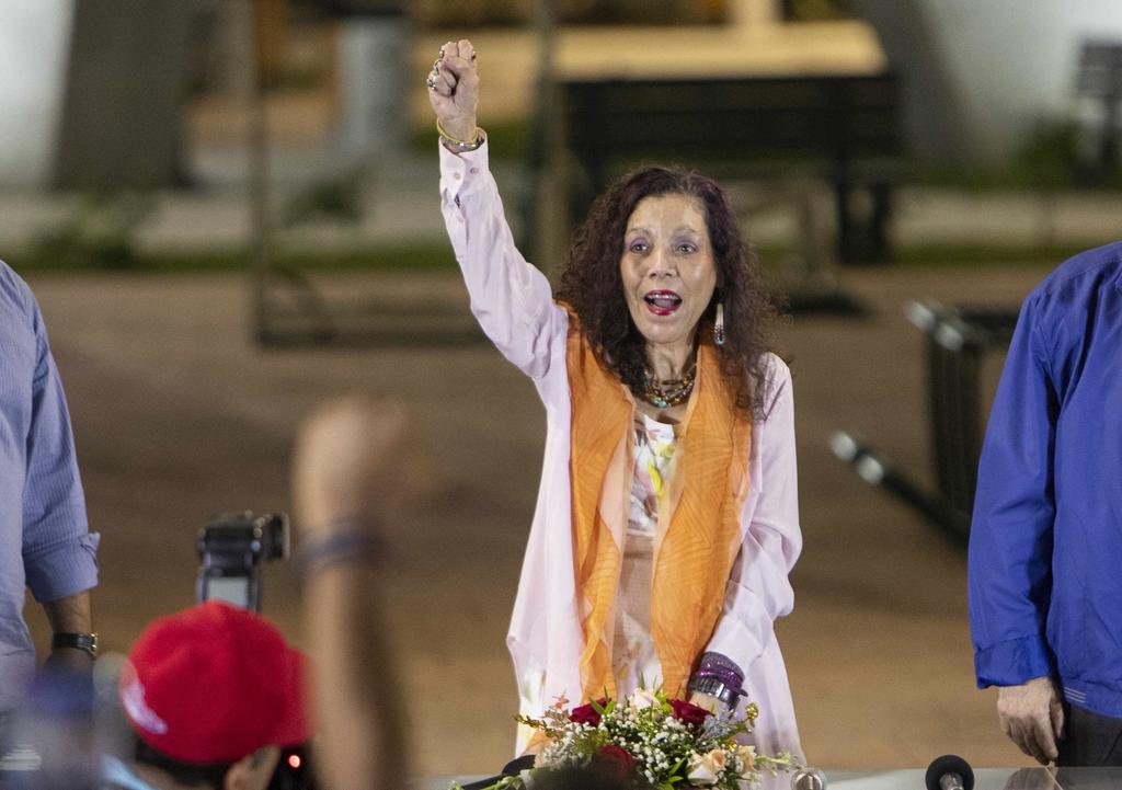 Rosario Murillo, primera dama de Nicaragua, apoya el reclamo de indemnización de Daniel Ortega. (ARCHIVO)