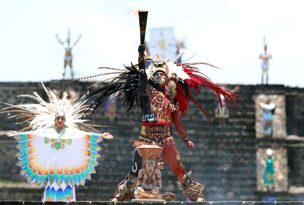 Desde 1991, el recorrido de la antorcha Panamericana inicia en Teotihuacán. (ESPECIAL)