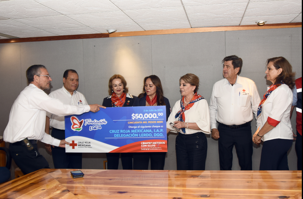 Fundación Lala hizo entrega de donativos a las delegaciones de la Cruz Roja ubicadas en Gómez Palacio y Lerdo.