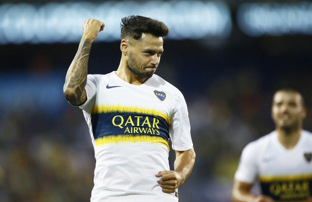 Mauro Zárate marcó los dos goles de Boca Juniors en el juego. (CORTESÍA)