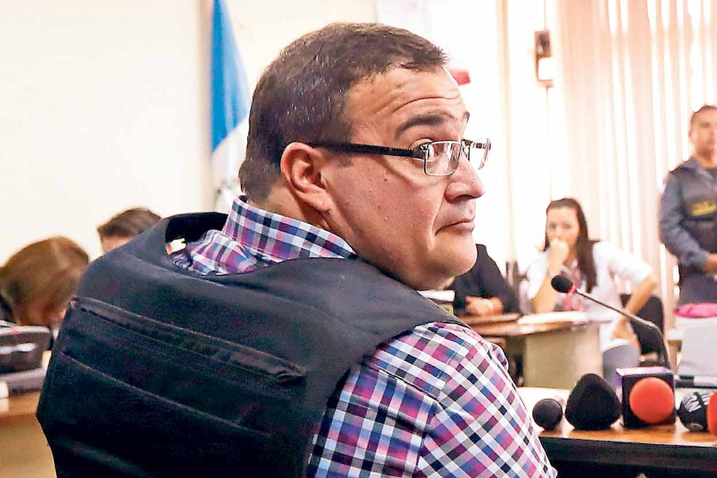 El exgobernador de Veracruz, Javier Duarte, durante su audiencia de extradición en Guatemala. (ARCHIVO)