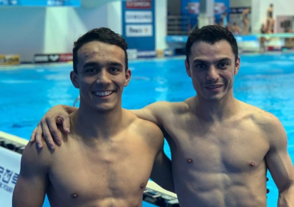  Yahel Castillo y Juan Celaya se quedaron con el bronce en la prueba de trampolín de tres metros sincronizado. (ESPECIAL)